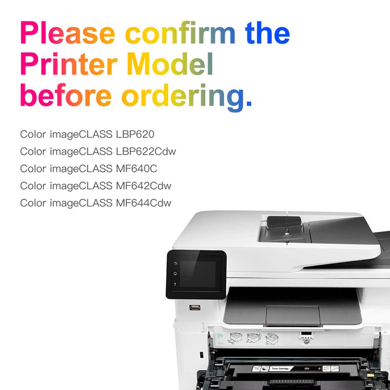 Uniwork Compatible Toner Cartridge Replacement for Canon 054 Cartridge 054H CRG 054 use for Color Image CLASS MF644Cdw LBP622Cdw MF642Cdw MF640C MF641Cw LBP620 Printer (Black, Cyan, Magenta, Yellow) - Image 3